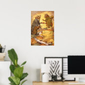 Klassieke fabel van Aesopus, Landmuis, Stadmuis Poster (Thuiskantoor)