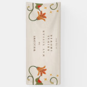 Klassieke Faecore Bloemige Thee Party Bruids Welko Spandoek (Verticaal)