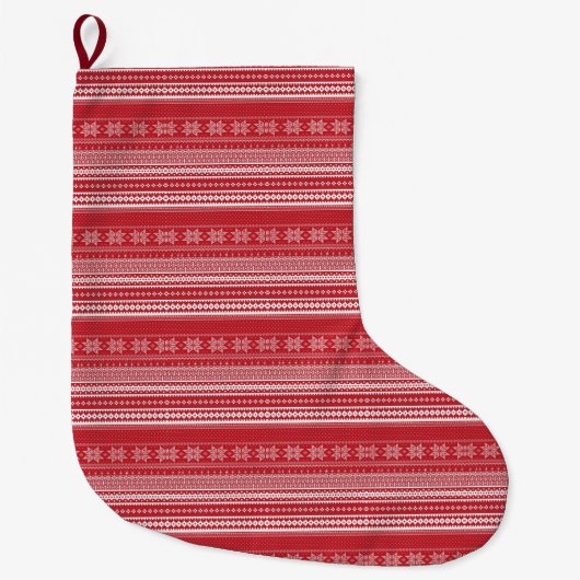Klassieke Fair Isle Kerstsok (Voorkant)