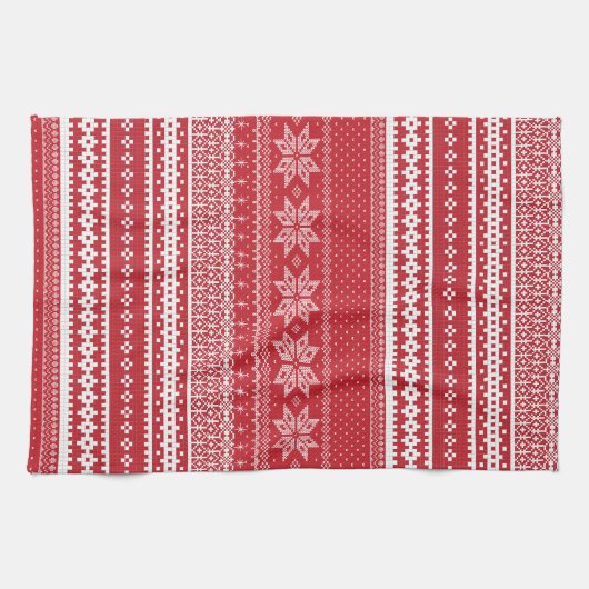 Klassieke Fair Isle-theedoek Theedoek (Horizontaal)