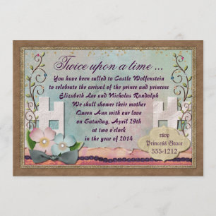 Klassieke Fairy Tale Invitation for Twins Kaart
