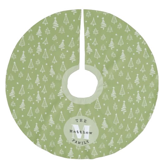 Klassieke Familie Groene Kerstboom Rok (Voorkant)