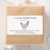 Klassieke familie kippenboerderij bedrijf etiket (Insitu)