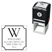 Klassieke familie Monogram Aangepast Zelfinktende Stempel (In situ)