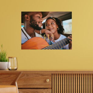 Klassieke familie monogram foto & naam folie afdrukken