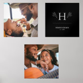 Klassieke familiemonogram en naam muurkunst sets (Voorkant)