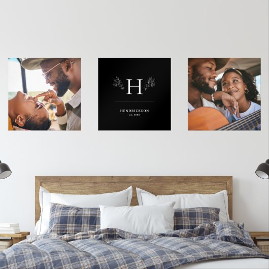 Klassieke familiemonogram en naam muurkunst sets (Slaapkamer)