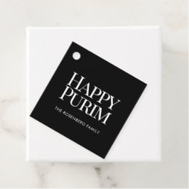 Klassieke familienaam Gelukkig Purim Bedankjes Labels
