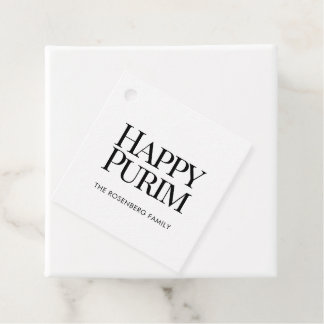 Klassieke familienaam Gelukkig Purim Bedankjes Labels