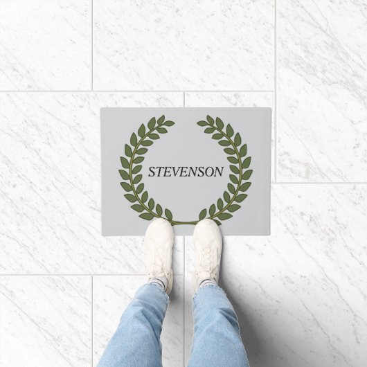 Klassieke familienaam Green Laurel Deurmat (Binnen)