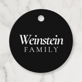 Klassieke familienaam Purim Bedankjes Labels
