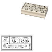  Klassieke familienaam & retouradres Rubberstempel (Gestempeld)