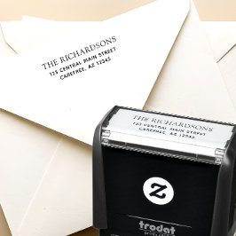 Klassieke familienaam retouradres  zelfinktende stempel
