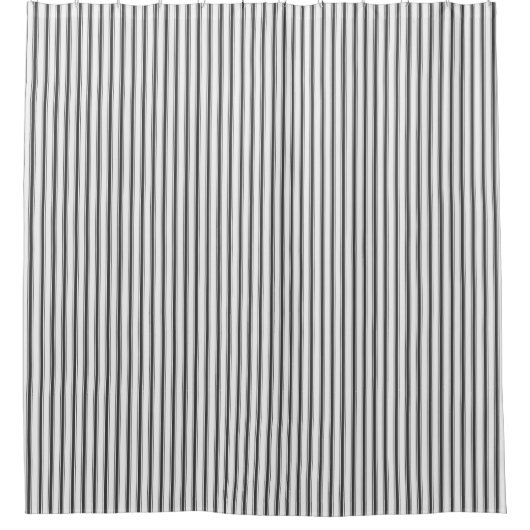 Klassieke Farmhouse  Ticking Stripe Bathroom Douchegordijn (Voorkant)