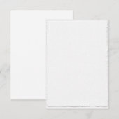 Klassieke Faux-Deckle Edge Sjabloon RSVP-kaarten (Voorkant / Achterkant)