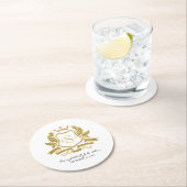 Klassieke Faux Gold Crest Weddenpapier Onderzetter (Insitu)