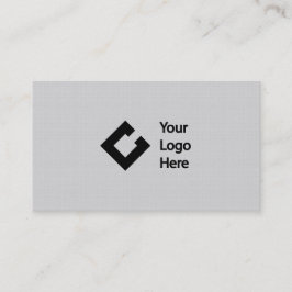 Klassieke Faux Linen Grey met Logo Visitekaartje