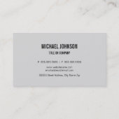 Klassieke Faux Linen Grey met Logo Visitekaartje (Achterkant)