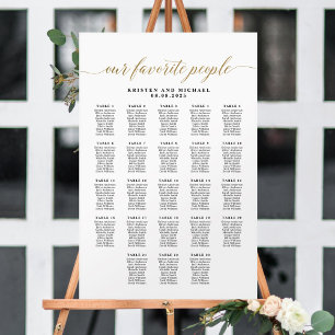 Klassieke Favoriete 23 Tafel Zitplaatskaart Poster