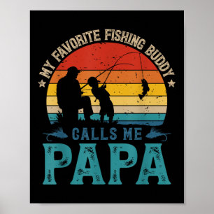Klassieke favoriete visvriend noemt me Papa Vis Poster