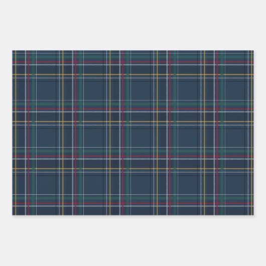 Klassieke feestdag en kerststerren inpakpapier vel (Voorkant 3)