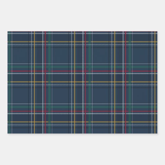 Klassieke feestdag en kerststerren inpakpapier vel (Voorkant)