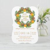 Klassieke feestdag met kerstboom kaart (Staand voorkant)