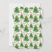 Klassieke feestdag met kerstboom kaart (Achterkant)