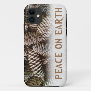 Klassieke feestdag Pine Kone Peace on Earth Case-Mate iPhone Case