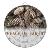 Klassieke feestdag Pine Kone Peace on Earth Dartbord (Voorkant)