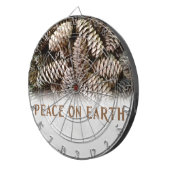 Klassieke feestdag Pine Kone Peace on Earth Dartbord (Voorkant Rechts)