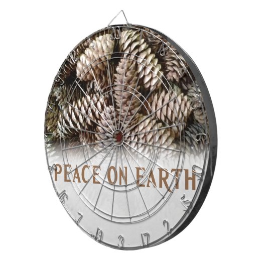 Klassieke feestdag Pine Kone Peace on Earth Dartbord (Voorkant Rechts)