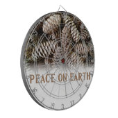 Klassieke feestdag Pine Kone Peace on Earth Dartbord (Voorkant Links)