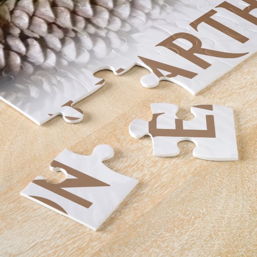 Klassieke feestdag Pine Kone Peace on Earth Legpuzzel (Zijkant)