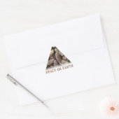 Klassieke feestdag Pine Kone Peace on Earth Sticker (Envelop)