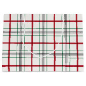 Klassieke feestdag rood en groen groot cadeauzakje (Voorkant)