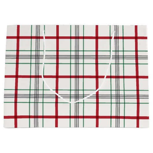 Klassieke feestdag rood en groen groot cadeauzakje (Voorkant)