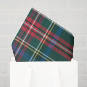 Klassieke feestdag Tartan met kerstcadeaus Tissuepapier