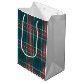 Klassieke feestdag Tartan Pset Preppy Kerstmis Medium Cadeauzakje (Voorkant Gekanteld)