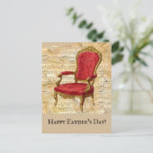 Klassieke feestdag voor verblindende beige vel muz briefkaart (Staand voorkant)