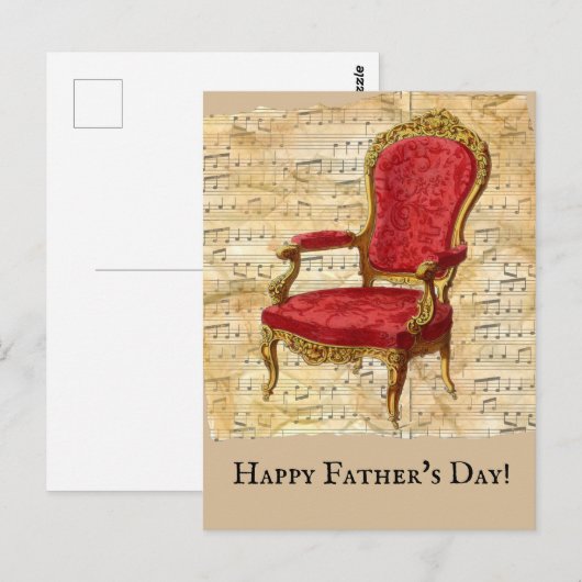 Klassieke feestdag voor verblindende beige vel muz briefkaart (Voorkant / Achterkant)