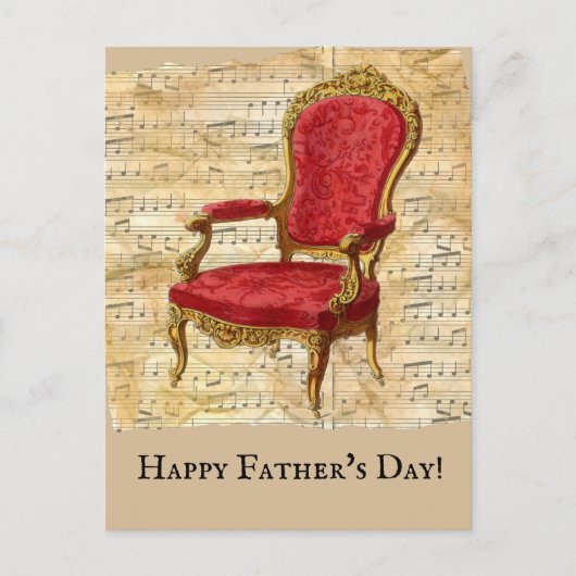 Klassieke feestdag voor verblindende beige vel muz briefkaart (Voorkant)