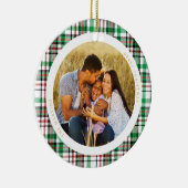 Klassieke feestdag witte foto keramisch ornament (Rechts)