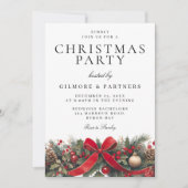 Klassieke feestelijke Corporate Christmas Party Kaart (Voorkant)