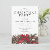 Klassieke feestelijke Corporate Christmas Party Kaart (Staand voorkant)