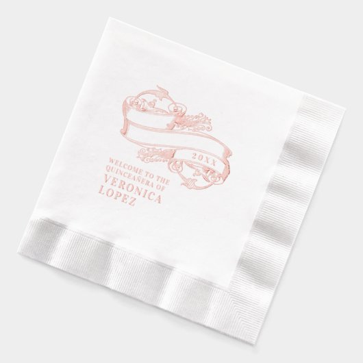 Klassieke feestelijke elegante Quinceanera 15e par Folie Servetten (Links)