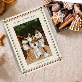 Klassieke feestelijke grenzen Minimale kerstfoto Feestdagenkaart