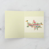 Klassieke feestelijke vintage feestdagen kaart (Binnen)