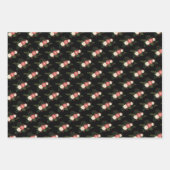 Klassieke Feestelijke Winter Bloemen Vakantie Inpakpapier Vel (Voorkant 3)