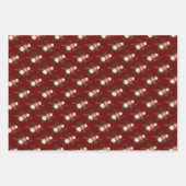 Klassieke Feestelijke Winter Bloemen Vakantie Inpakpapier Vel (Voorkant 2)